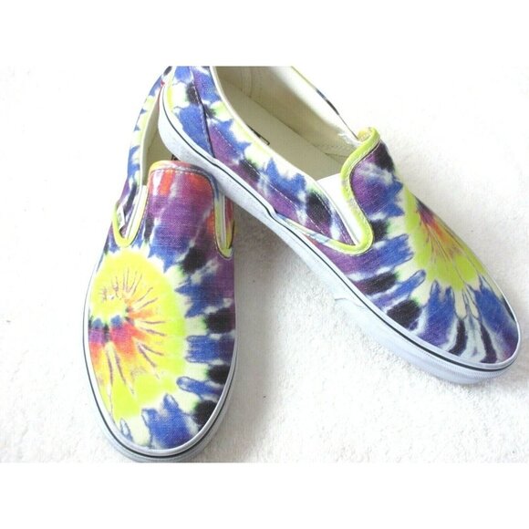 COPY - Vans Women's Classic Slip On Washed Tie Dye True White Canvas Shoes NWT … - Picture 4 of 5